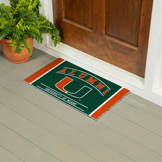 Team Sports America Exclusive - University of Miami Alumni Mat, 28"x16"