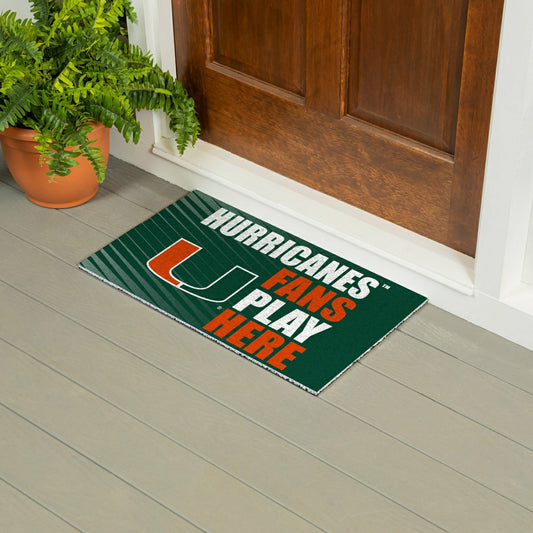 Team Sports America Signature - University of Miami Fan Mat, 28"x16"