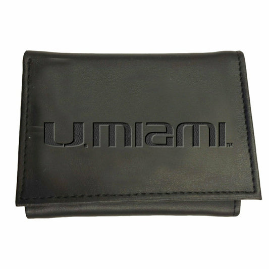 Team Sports America Value - University of Miami, Tri-Fold Wallet, Black