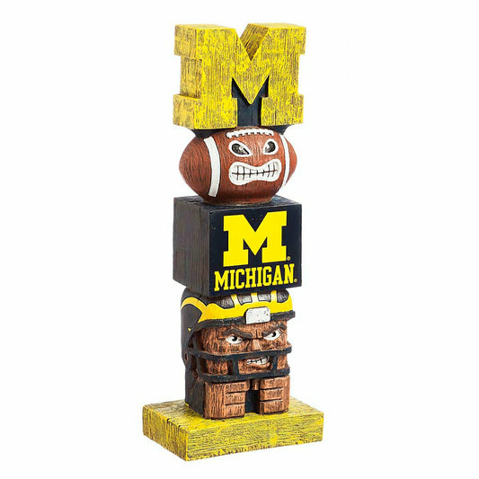 Team Sports America Everyday - Michigan Wolverines Tiki Team Totem Garden Statue