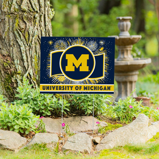 Team Sports America Recommended - University Of Michigan Yard Sign, Patriotic