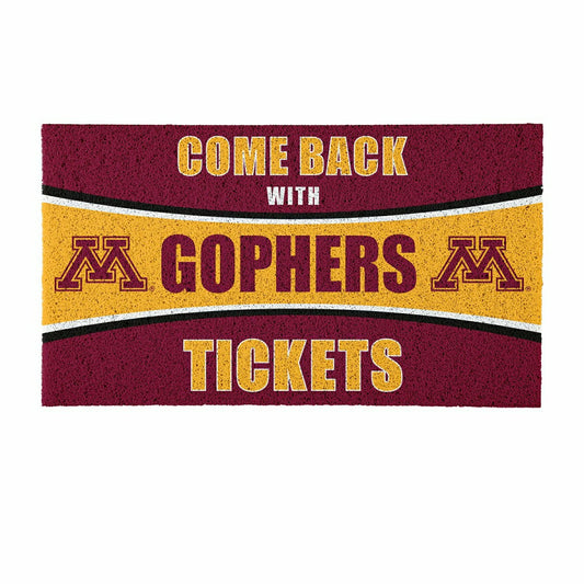 Team Sports America Recommended - 28" x 16" PVC Trapper Mat, Come Back with Tickets, University of Minne