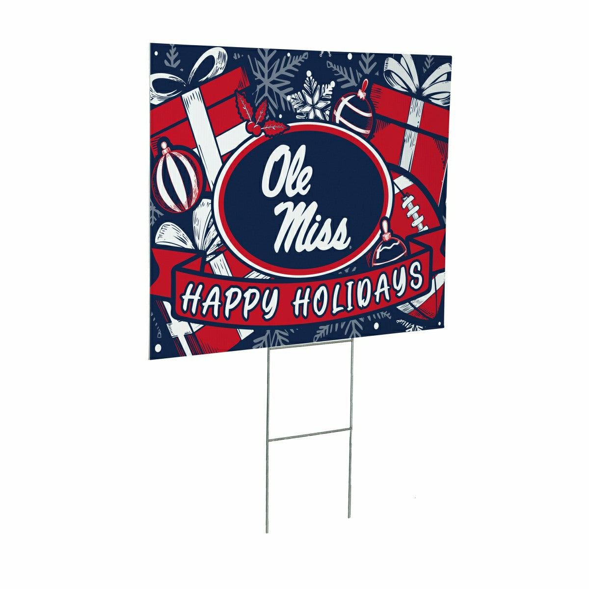 Team Sports America Everyday - University of Mississippi Yard Sign, Holiday