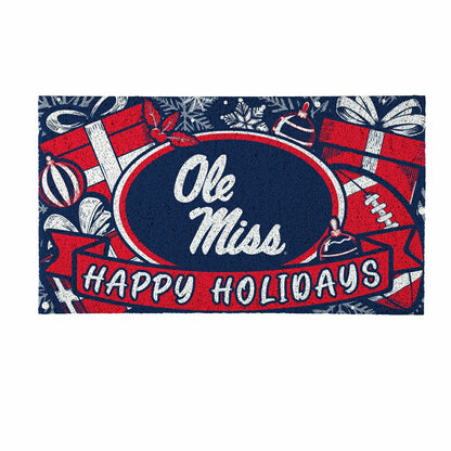 Team Sports America Essential - University of Mississippi Holiday PVC Mat, 28"x16"