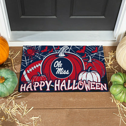 Team Sports America Everyday - University of Mississippi Halloween PVC Mat, 28"x16"
