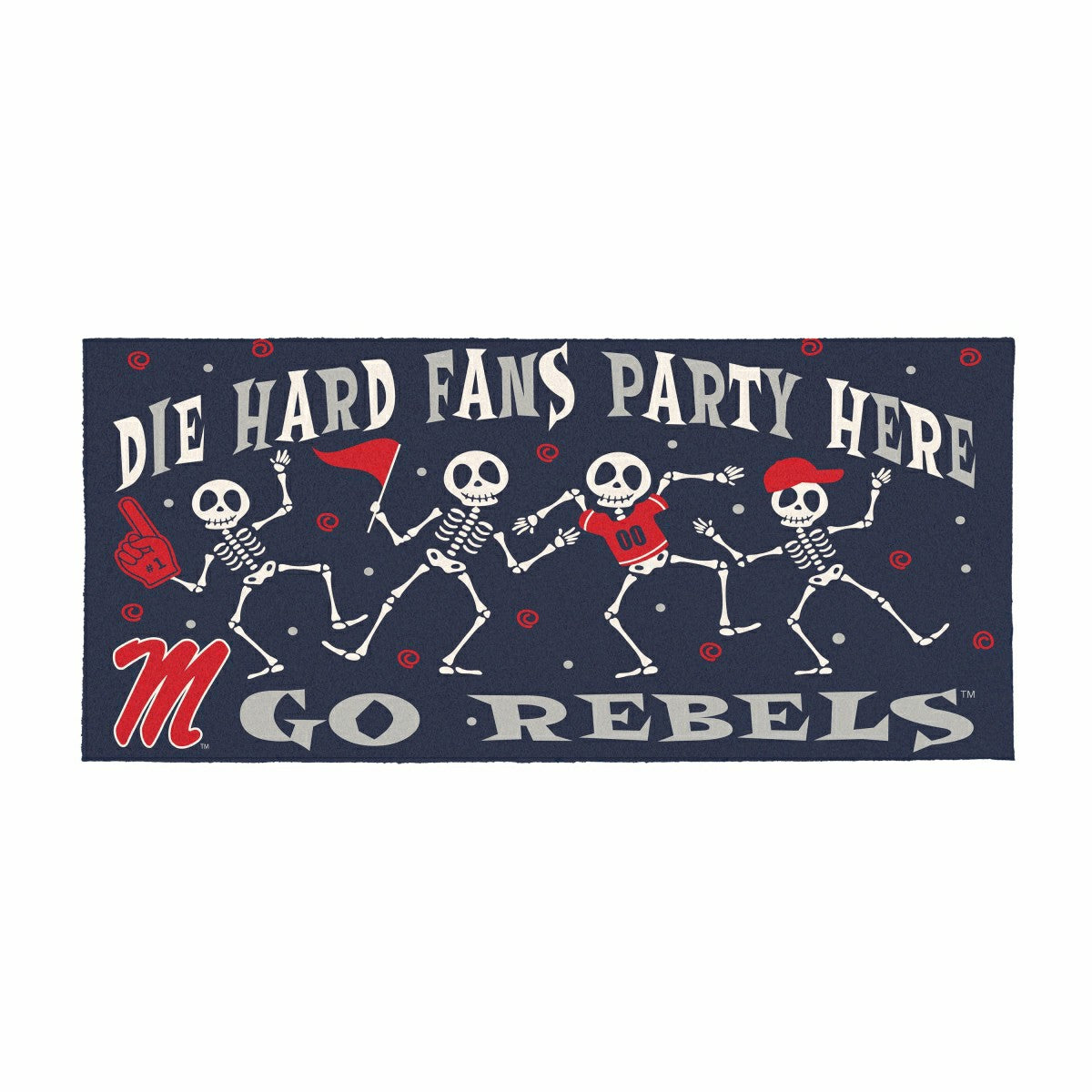 Team Sports America Recommended - University of Mississippi Flocked Coir Halloween Sassafras Switch Mat,