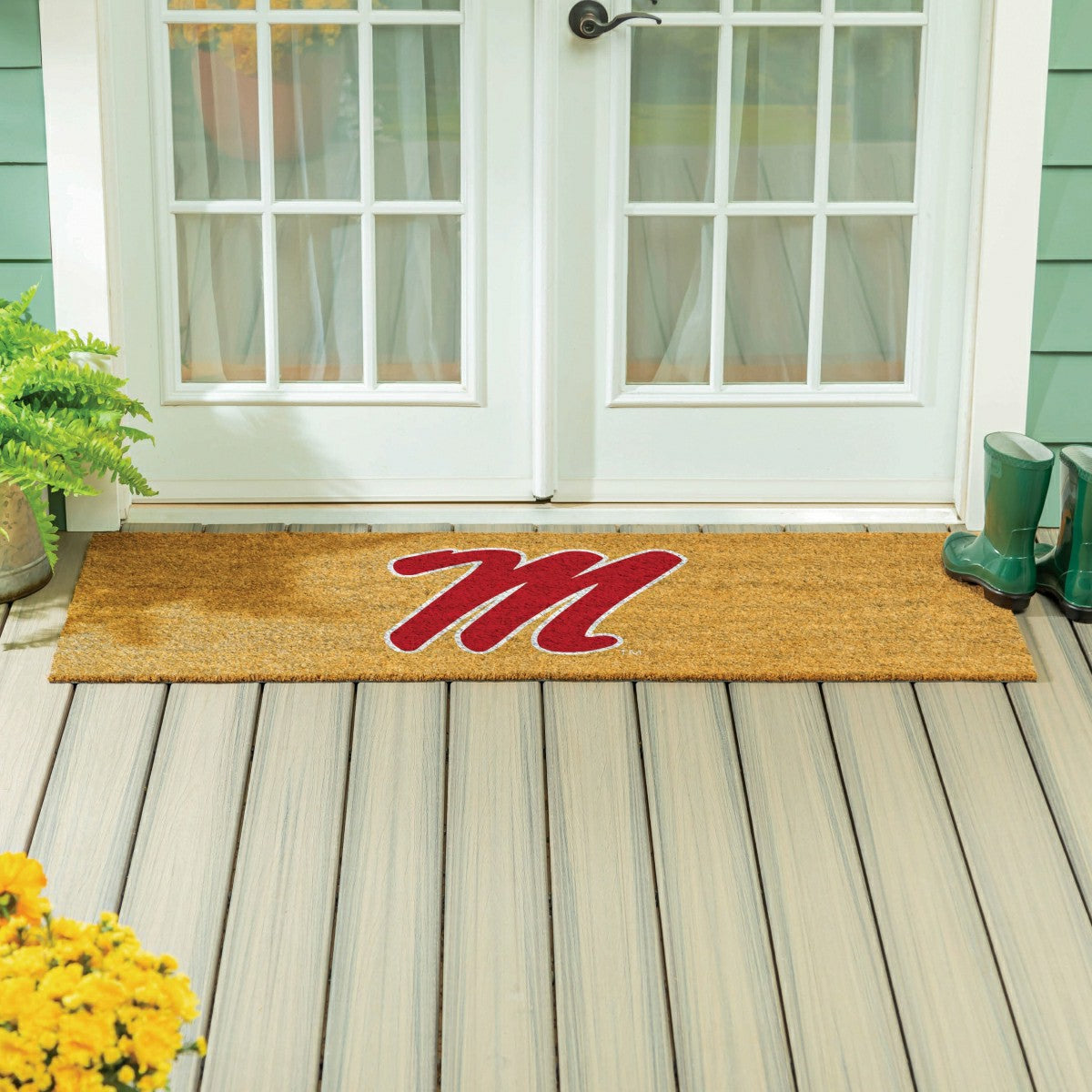 Team Sports America Signature - University of Mississippi Extra Large Full Color Coir Mat, 60"x24"