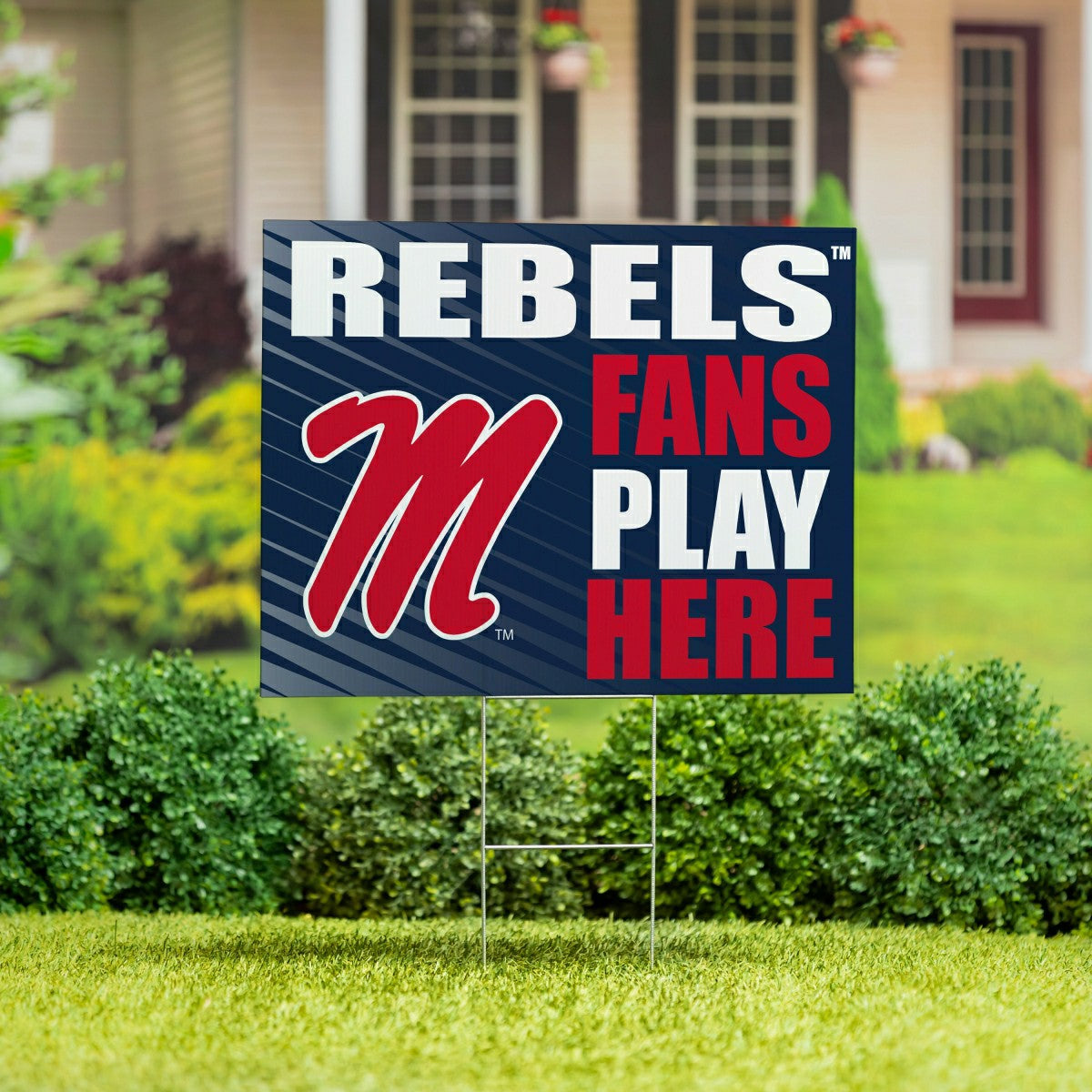 Team Sports America Everyday - University of Mississippi Coroplast Yard Sign "Fans Play Here"