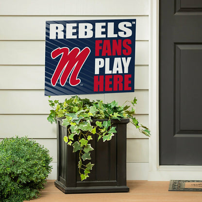 Team Sports America Everyday - University of Mississippi Coroplast Yard Sign "Fans Play Here"