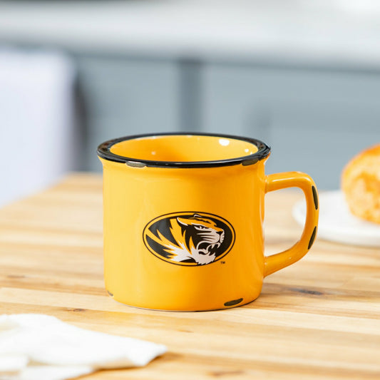 Team Sports America Trending - University of Missouri Ceramic Camp Cup with Enamel Finish, 14oz
