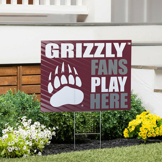 Team Sports America Essential - University of Montana Coroplast Yard Sign "Fans Play Here"