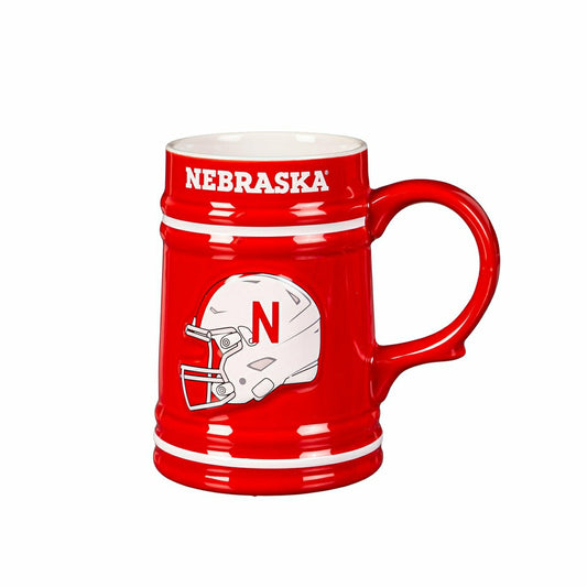 Team Sports America Signature - University of Nebraska Ceramic Stein Cup, 24oz