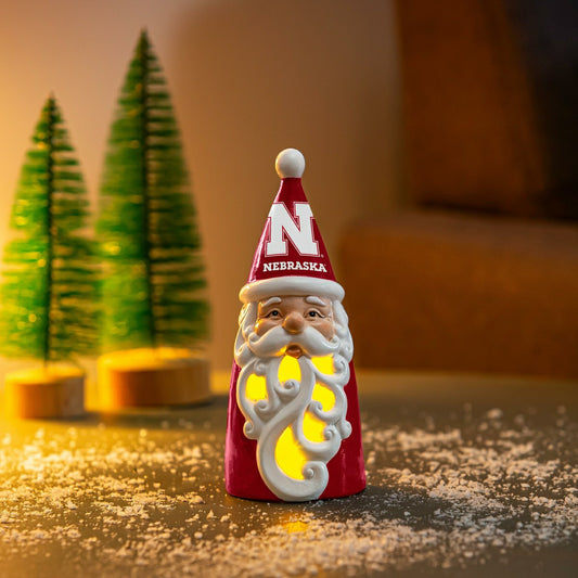 Team Sports America Essential - University of Nebraska Santa LED Statuary, 8"