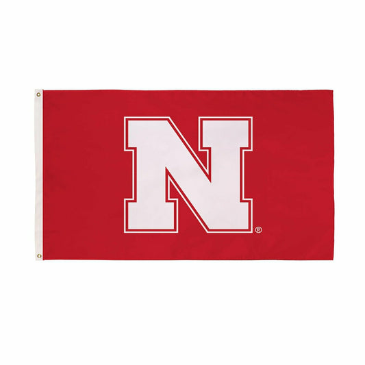 Team Sports America Signature - University of Nebraska Single Sided Estate Flag with 2 Grommets, 3'x5'