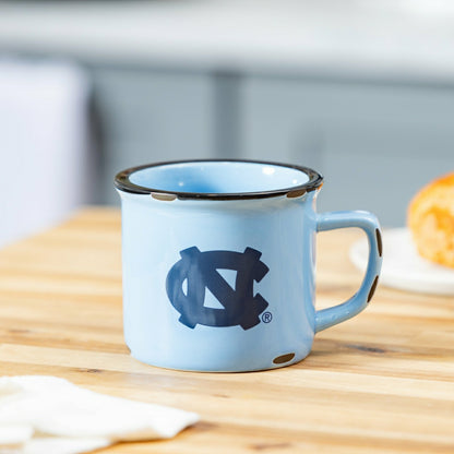 Team Sports America Essential - University of North Carolina Ceramic Camp Cup with Enamel Finish, 14oz