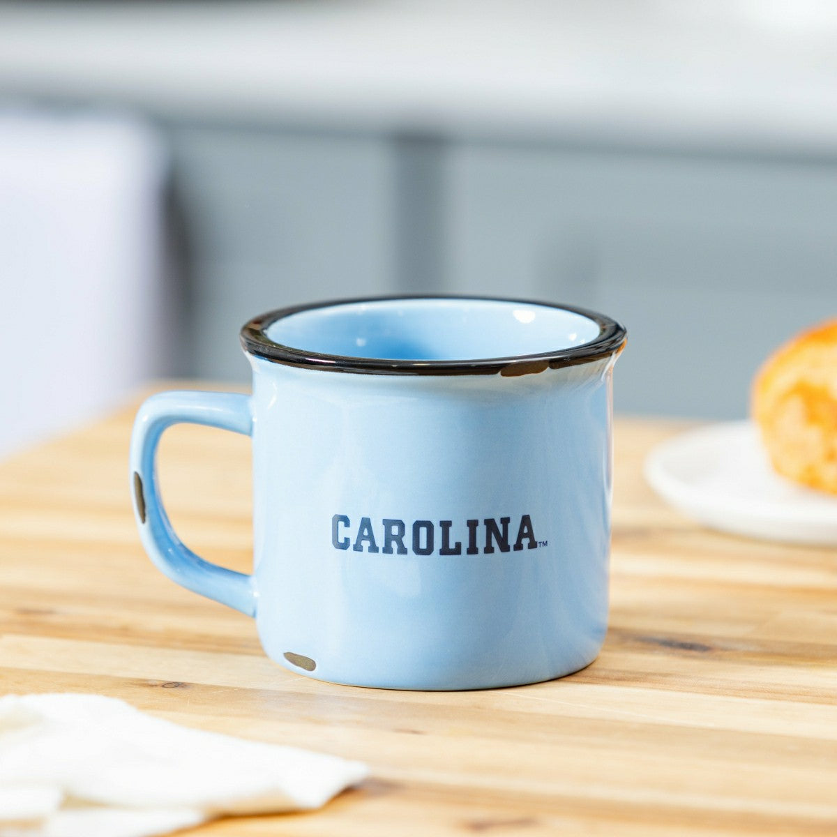 Team Sports America Essential - University of North Carolina Ceramic Camp Cup with Enamel Finish, 14oz