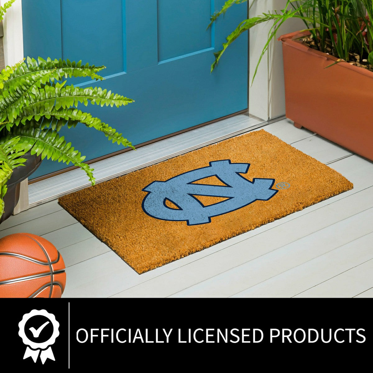 Team Sports America Best Seller - Coir Mat, 16"x28", University of North Carolina