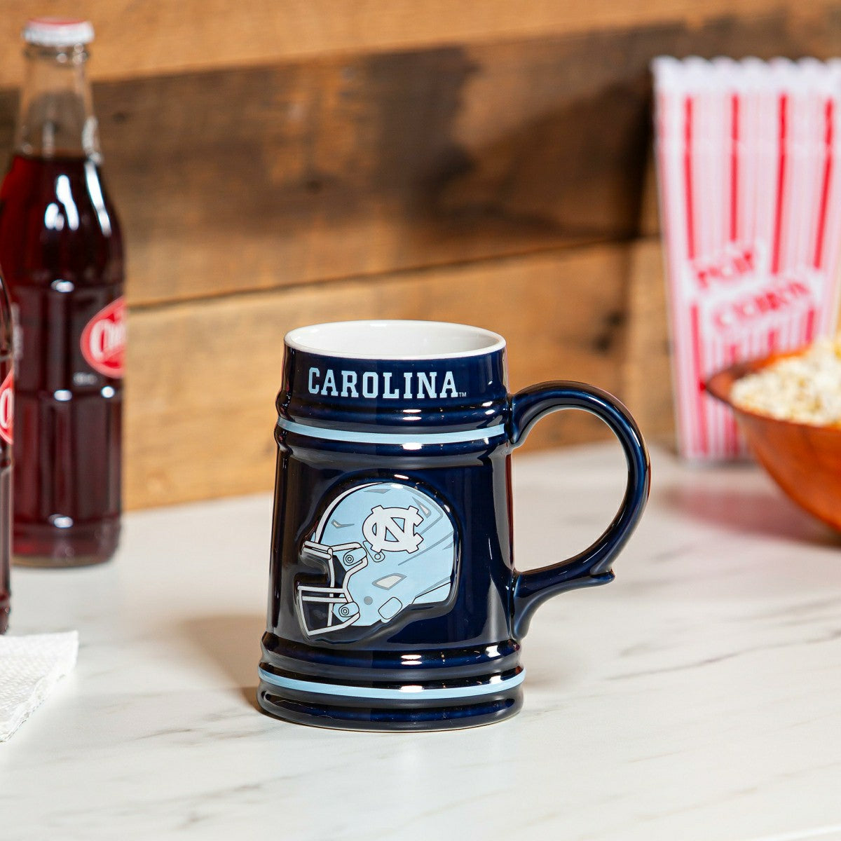 Team Sports America Everyday - University of North Carolina Ceramic Stein Cup, 24oz