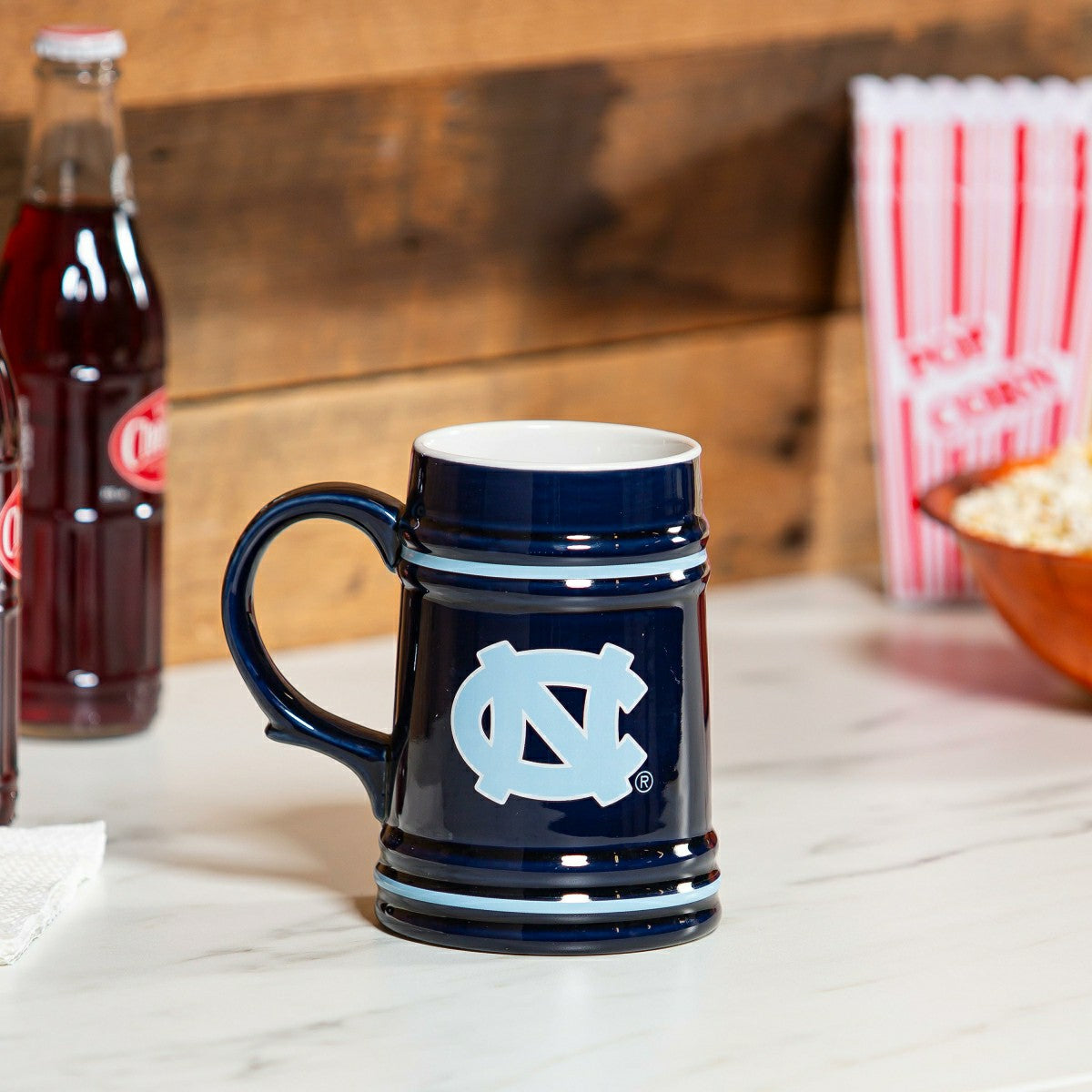 Team Sports America Everyday - University of North Carolina Ceramic Stein Cup, 24oz