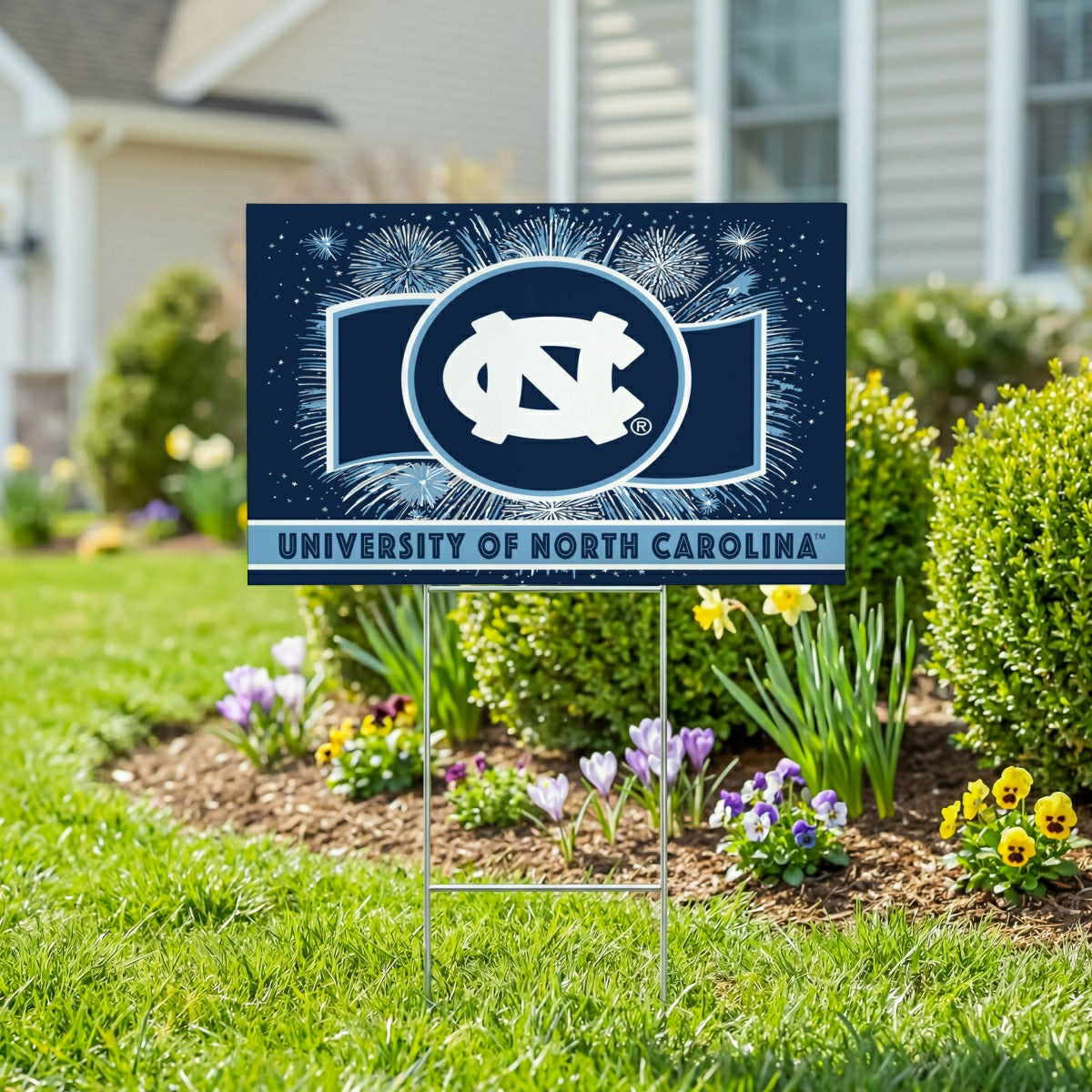 Team Sports America Exclusive - University of North Carolina Yard Sign, Patriotic