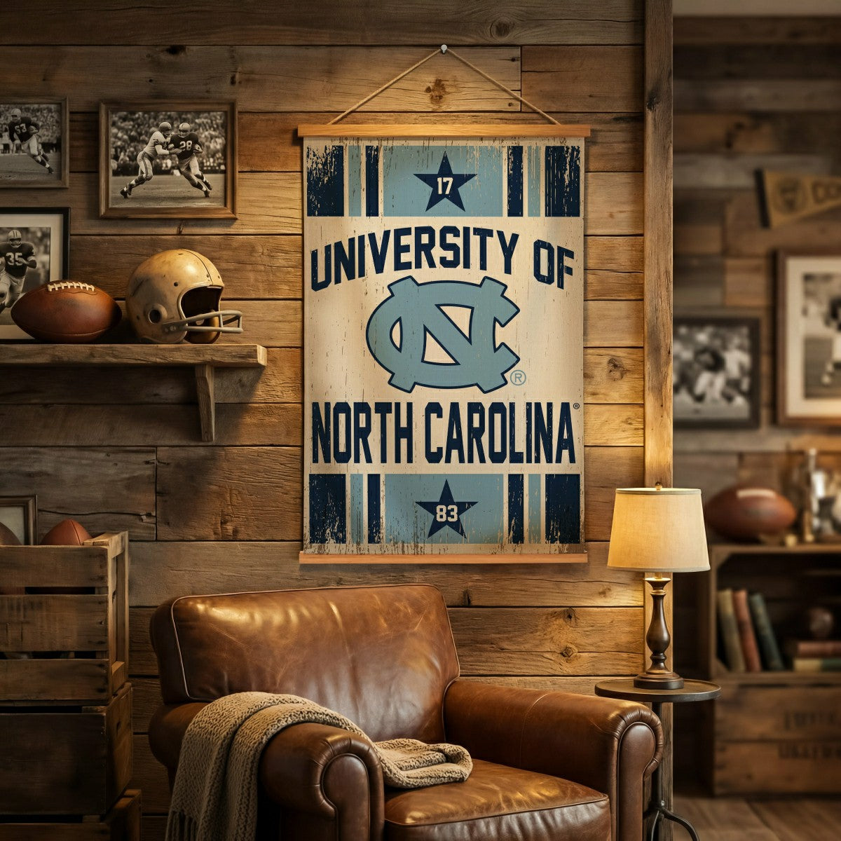 Team Sports America Signature - University of North Carolina, Canvas Wall Tapestry, Medium, 36x24