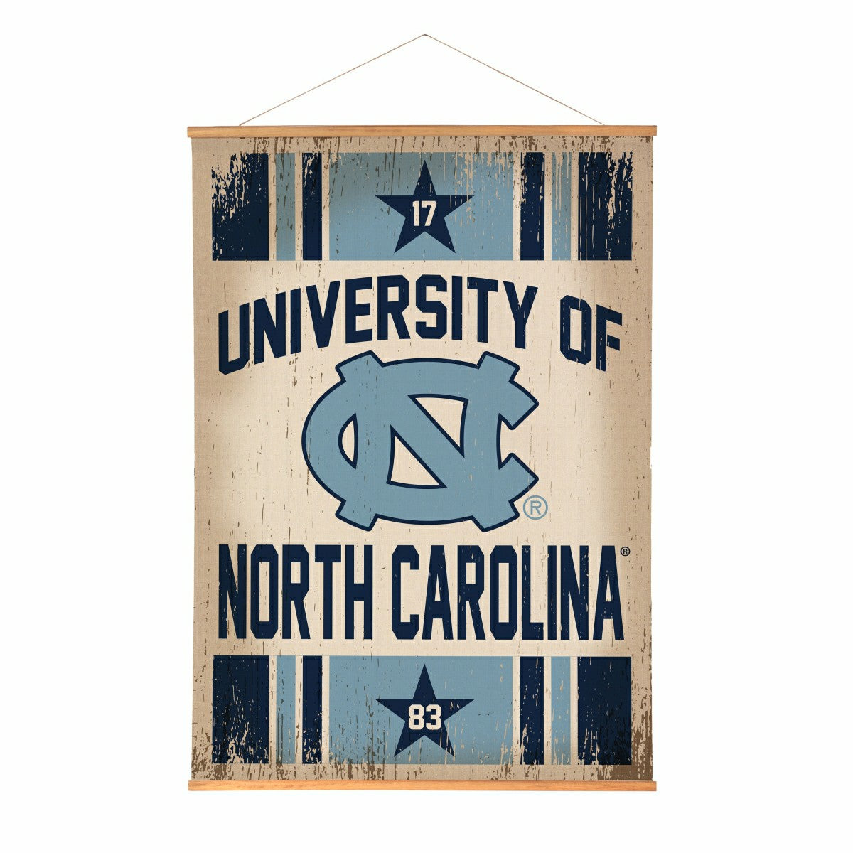 Team Sports America Classic - University of North Carolina, Canvas Wall Tapestry, Large, 54x36