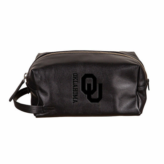 Team Sports America Exclusive - University of Oklahoma, Embossed Toiletry Bag, Black