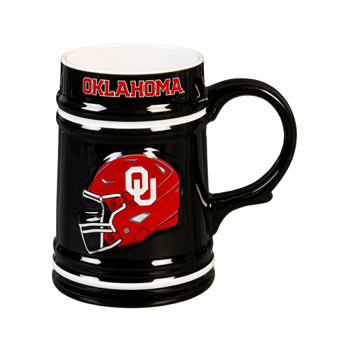 Team Sports America Signature - University of Oklahoma Ceramic Stein Cup, 24oz