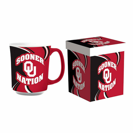 Team Sports America Trending - University of Oklahoma, 14oz Ceramic Cup of Awesome with Matching Box