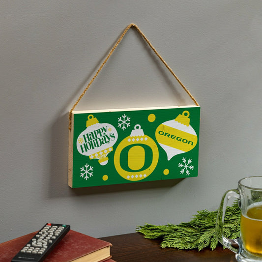 Team Sports America Classic - University of Oregon Holiday Wood Wall Sign, 6x11