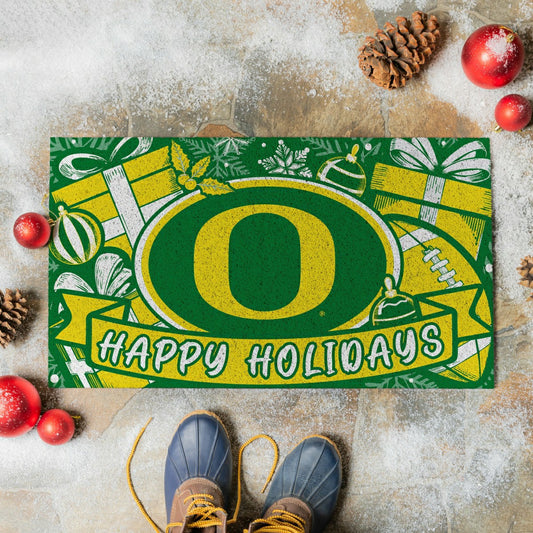 Team Sports America Best Seller - University of Oregon Holiday PVC Mat, 28"x16"