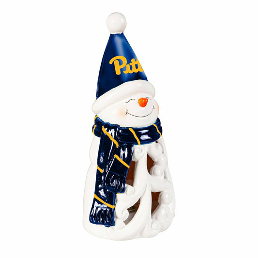Team Sports America Best Seller - University of Pittsburgh Snowman LED Statuary, 8"