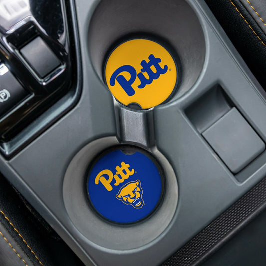Team Sports America Exclusive - University of Pittsburgh Car Coaster Set, 2pc
