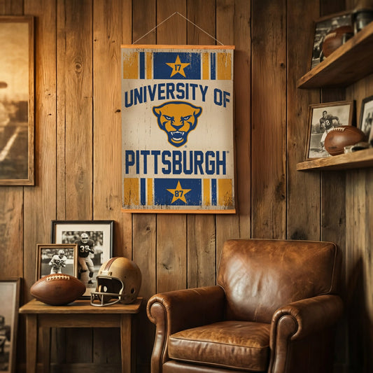 Team Sports America Everyday - University of Pittsburgh, Canvas Wall Tapestry, Medium, 36x24
