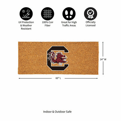 Team Sports America Value - University of South Carolina Extra Large Full Color Coir Mat, 60"x24"