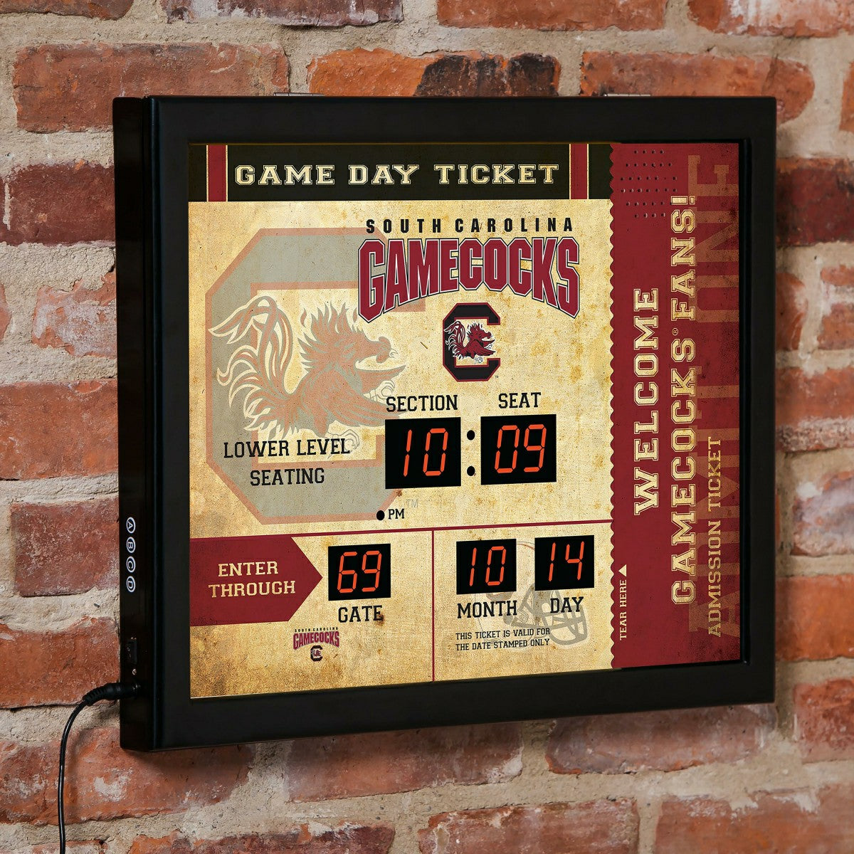 Team Sports America Trending - Scoreboard Wall Clock, South Carolina