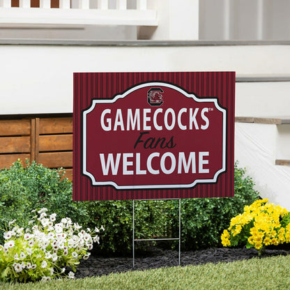Team Sports America Best Seller - University of South Carolina Coroplast Yard Sign, "Fans Welcome"