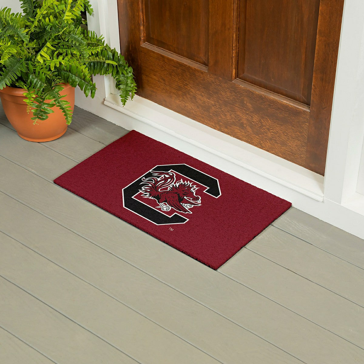 Team Sports America Signature - Full Color PVC Mat, 16" x 28", University of South Carolina