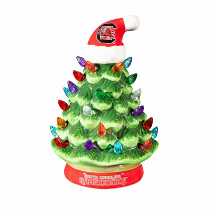 Team Sports America Value - 8" LED Ceramic Christmas Tree, University of South Carolina
