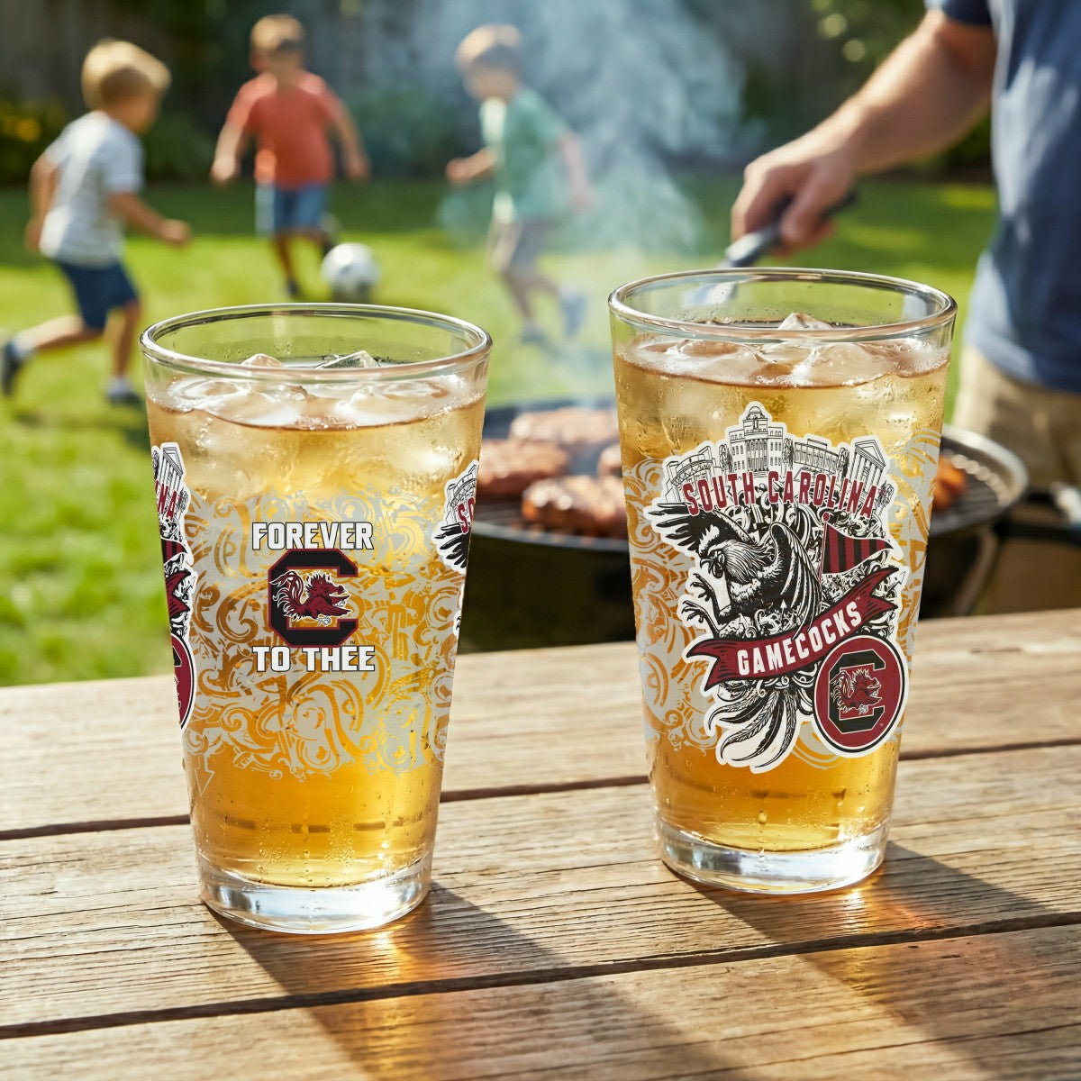 Team Sports America Everyday - University of South Carolina 16oz Glass pint, Set of 2
