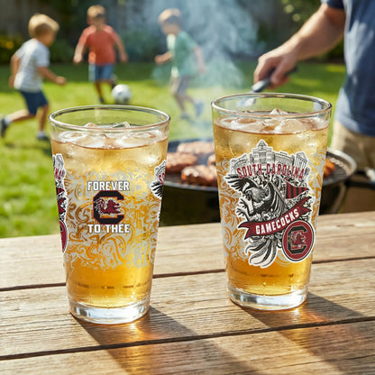 Team Sports America Everyday - University of South Carolina 16oz Glass pint, Set of 2