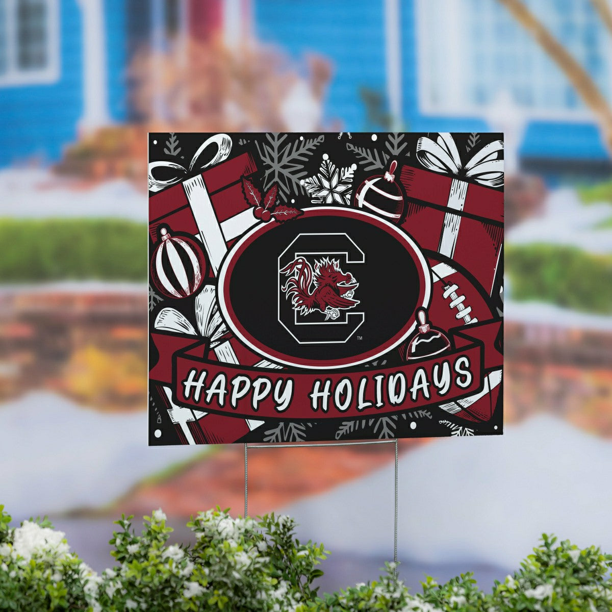 Team Sports America Recommended - University of South Carolina Yard Sign, Holiday