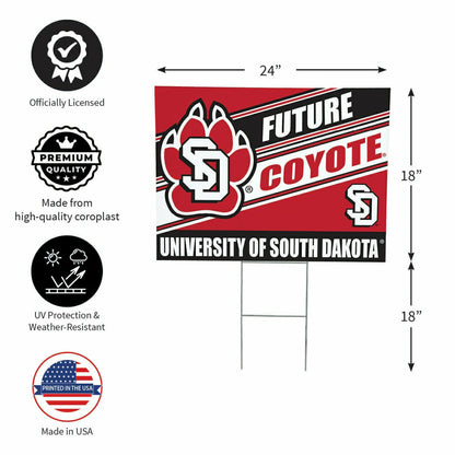 Team Sports America Signature - University of South Dakota Coroplast Yard Sign, Future Student