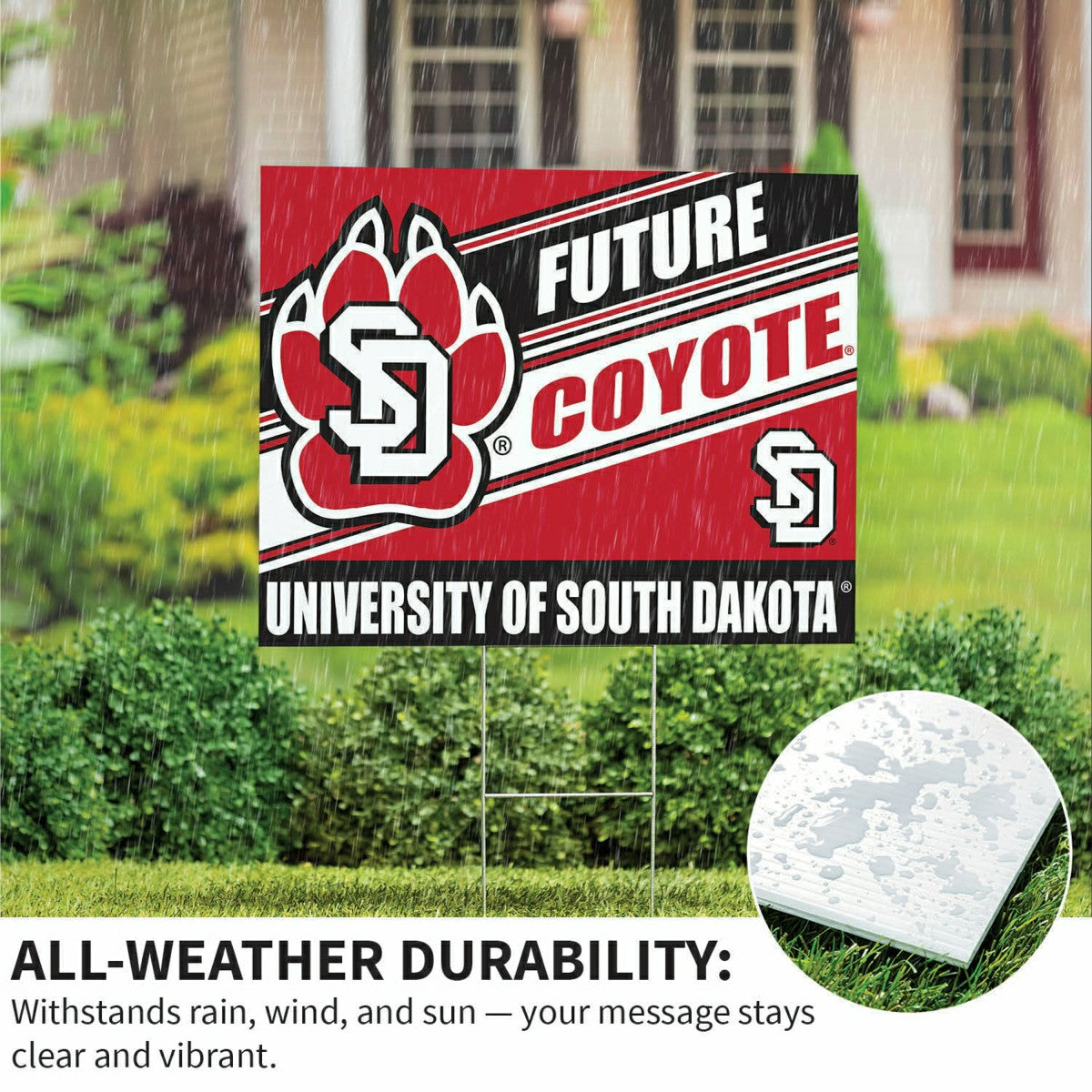 Team Sports America Signature - University of South Dakota Coroplast Yard Sign, Future Student