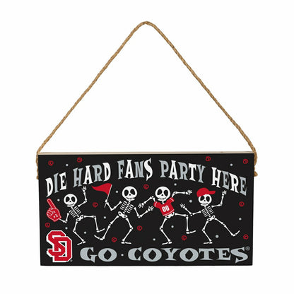 Team Sports America Everyday - University of South Dakota Halloween Wood Wall Sign, 6x11