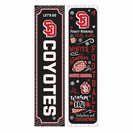 Team Sports America Trending - 46" Double Sided Leaner, University of South Dakota, Winter Seasonal