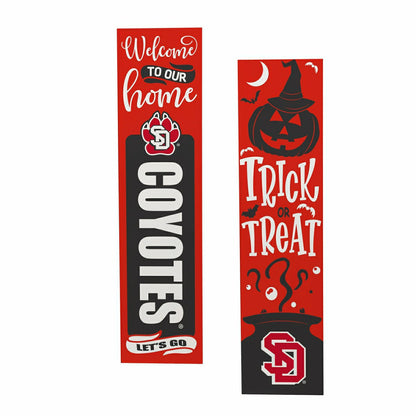 Team Sports America Best Seller - 47" Double Sided Leaner, University of South Dakota, Halloween