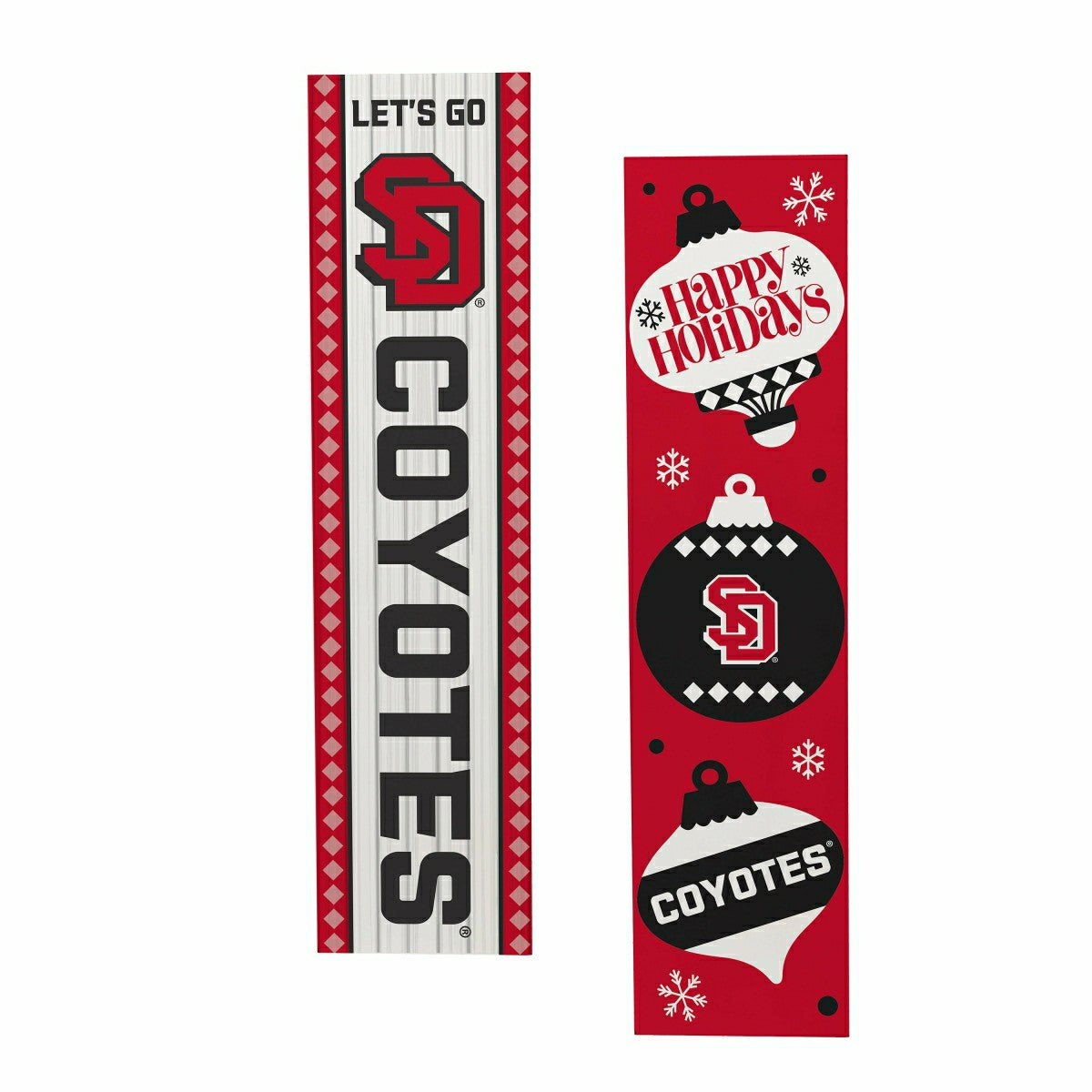 Team Sports America Exclusive - 47" Double Sided Leaner, University of South Dakota, Christmas