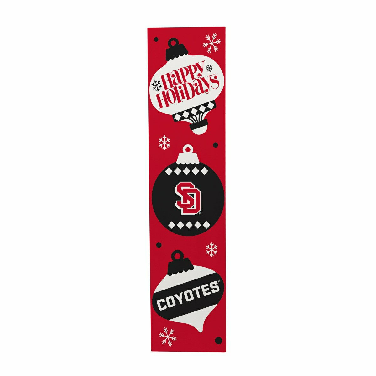 Team Sports America Exclusive - 47" Double Sided Leaner, University of South Dakota, Christmas