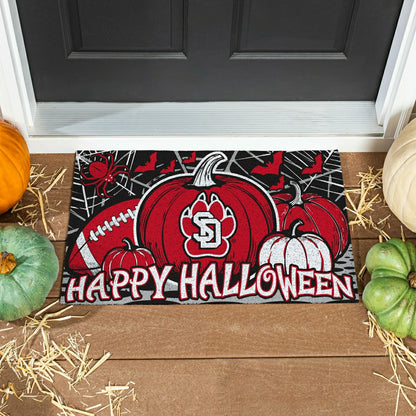 Team Sports America Signature - University of South Dakota Halloween PVC Mat, 28"x16"